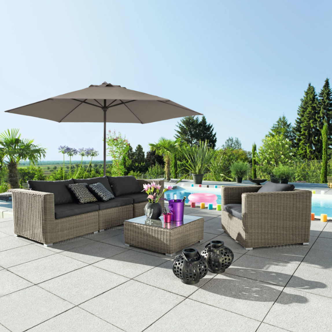    Sunfun Trentino II Şemsiye Ekru 300 cm  
