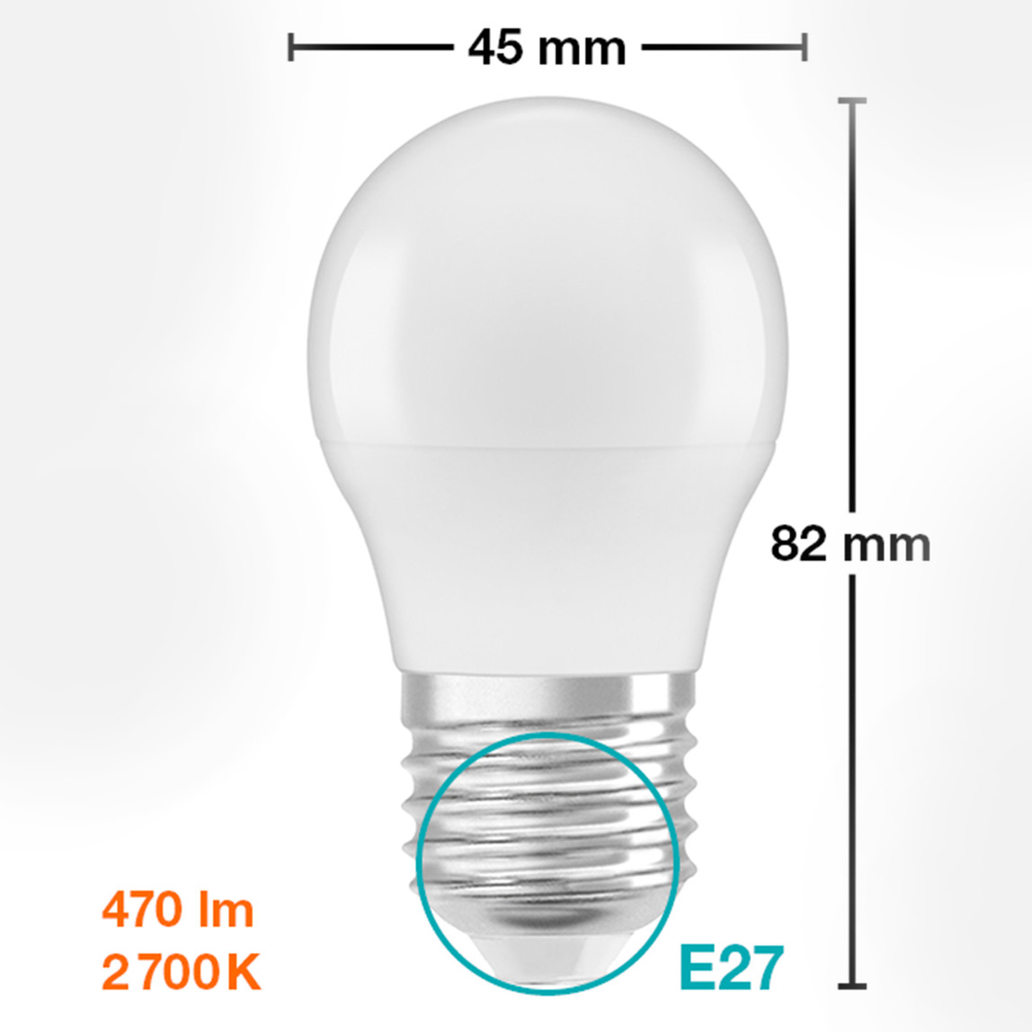    Osram P40 4.9 WSıcak Beyaz Klasik E27 Duy Led Ampul   