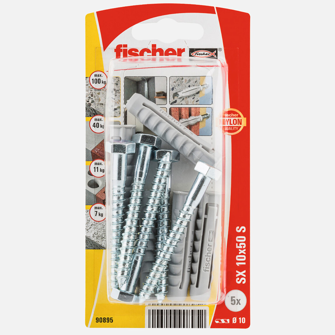    Fischer SX 10/50 Vidalı Genleşen Dübel   