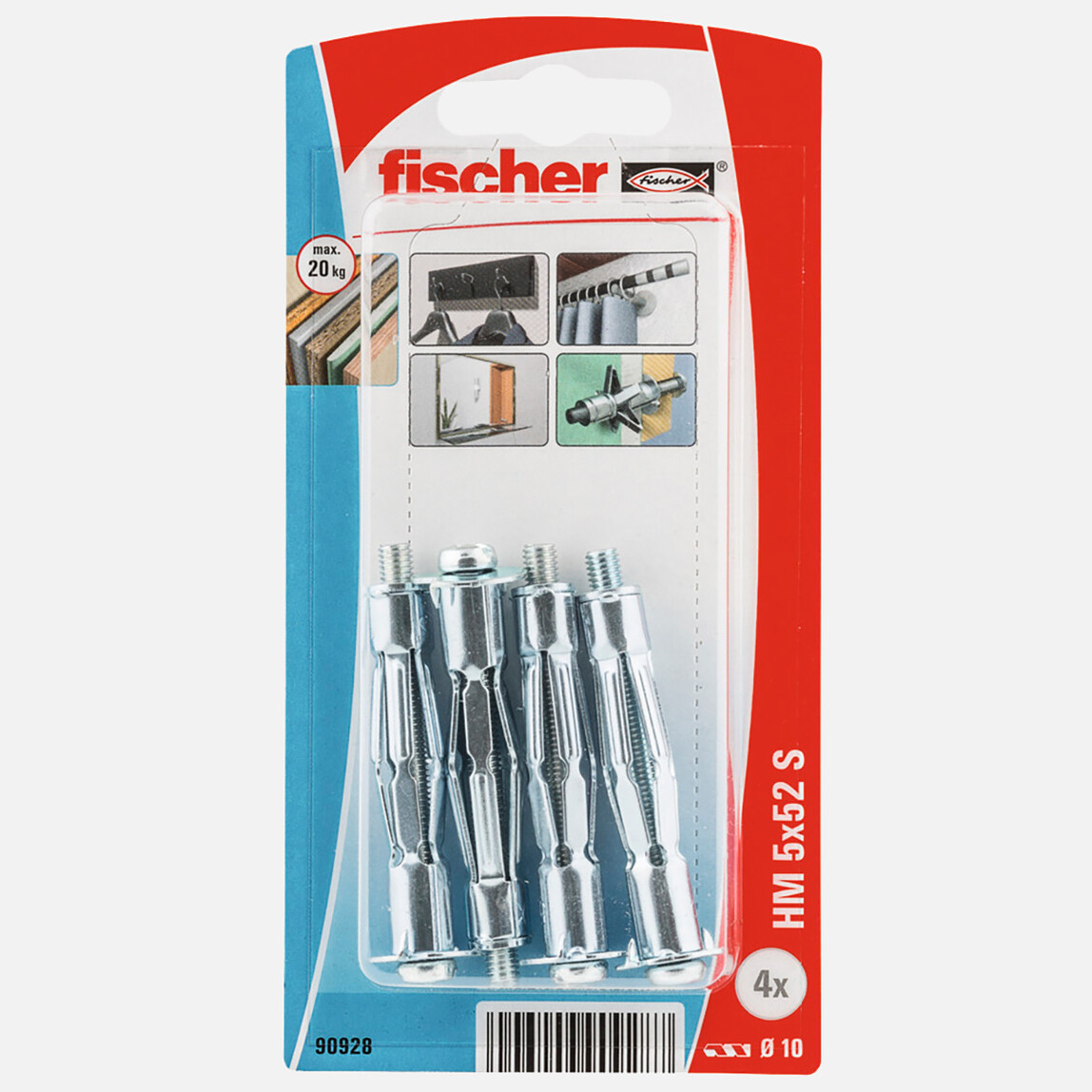   Fischer HM 5x52 Vidalı Boşluk Dübeli   