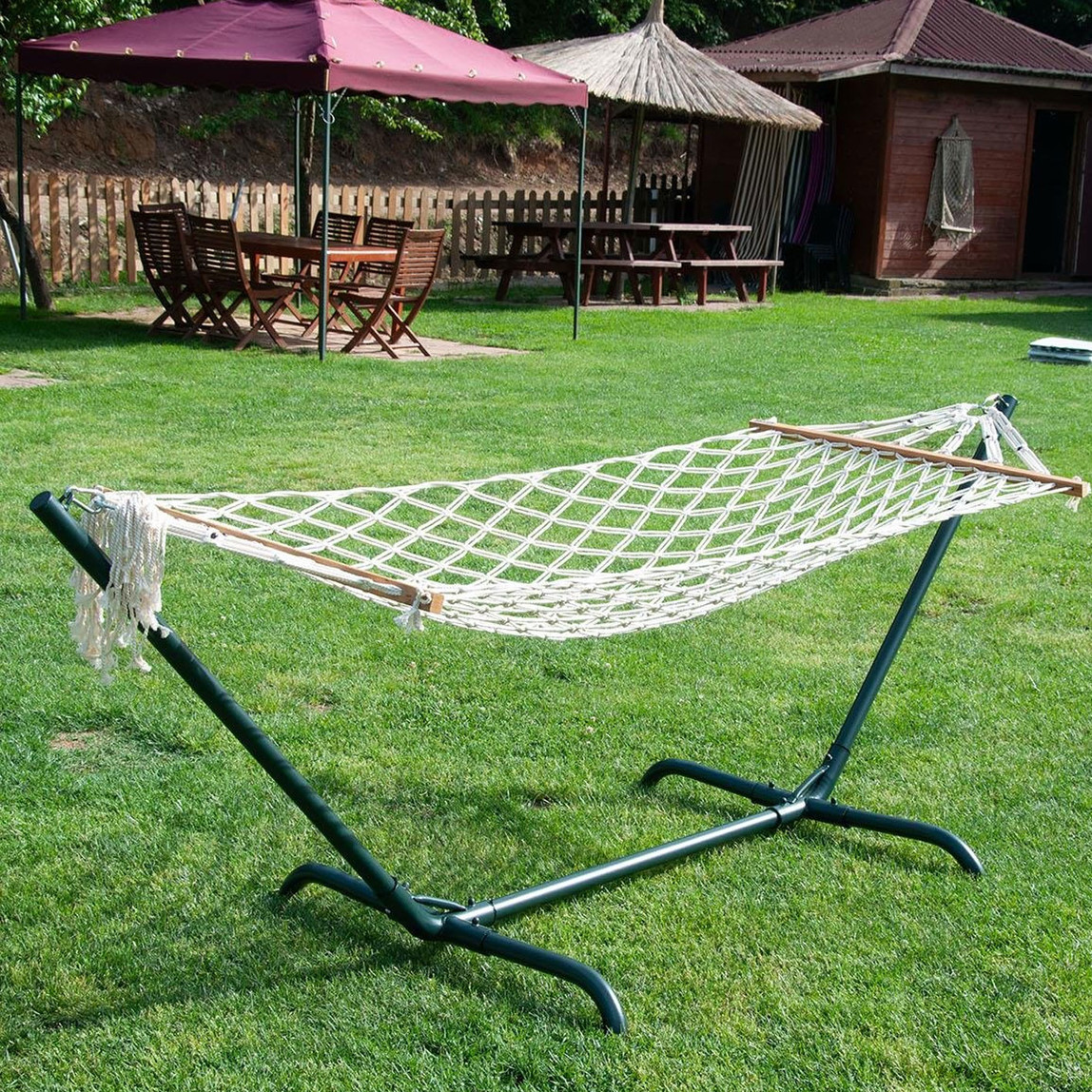    Metal Ayaklı Örgülü Hamak  