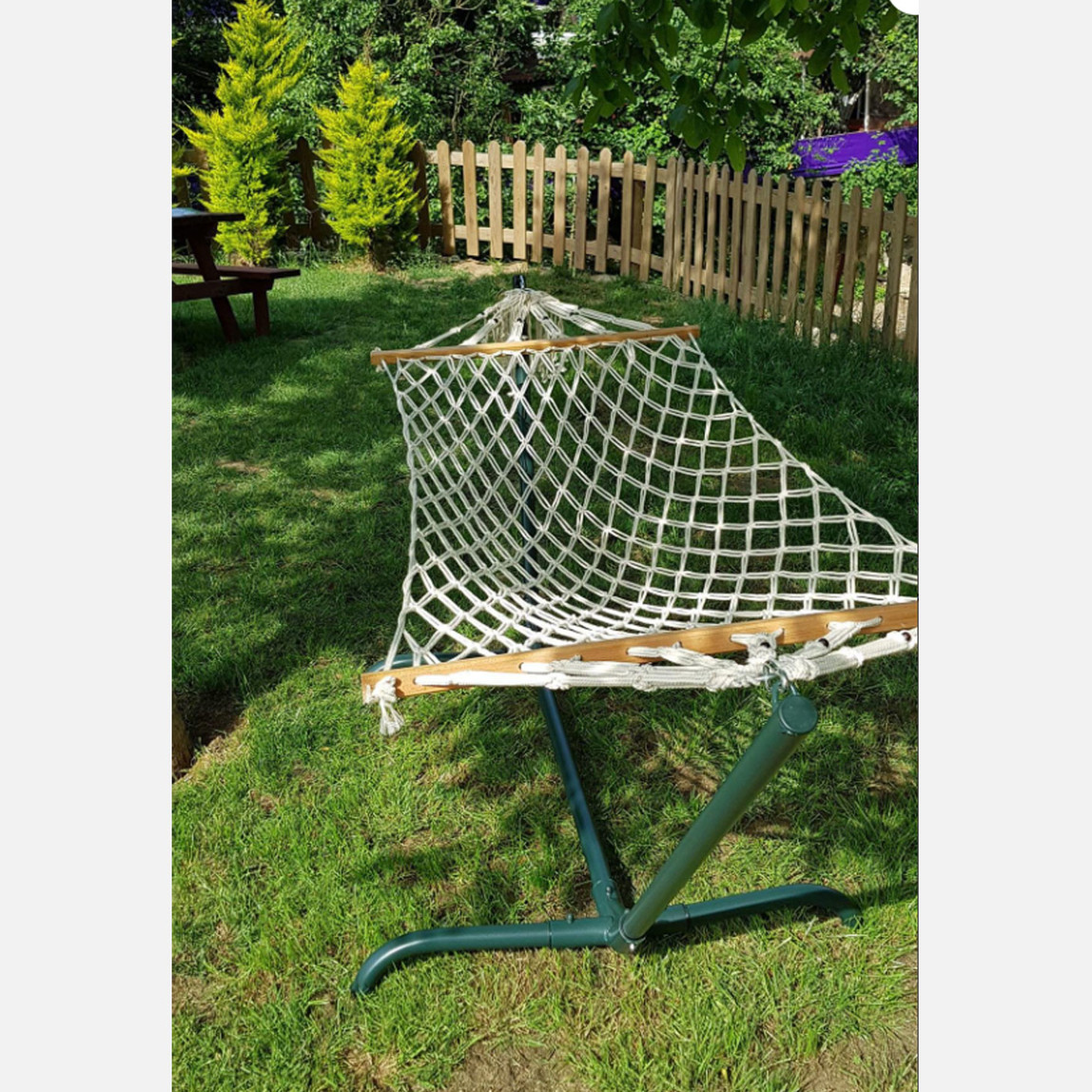    Metal Ayaklı Örgülü Hamak  