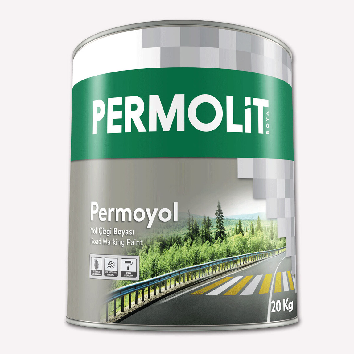    Permolit 20Kg Permolite Permo Yol Çizgi Boyası Beyaz 