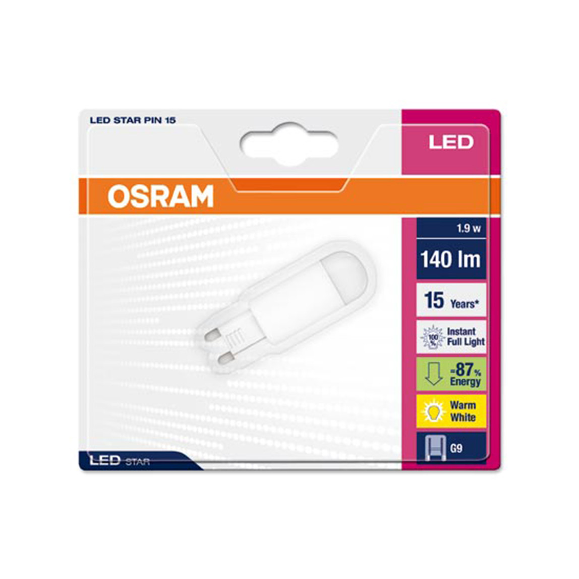    Osram Led Star 1.9 W Sarı Led G9 Duy Led Ampul   