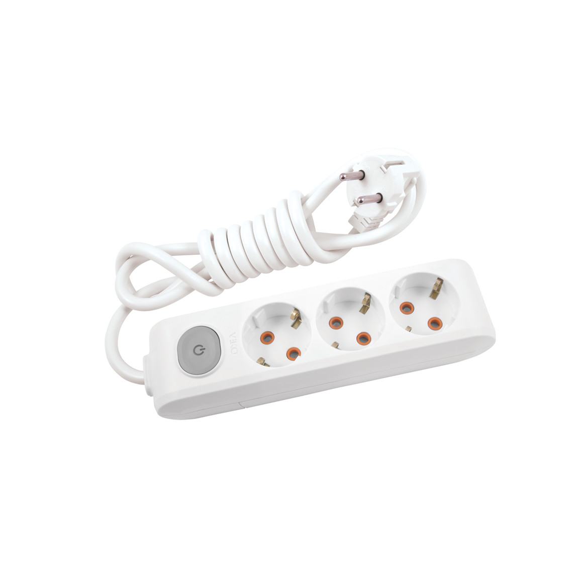    Viko Multi-Let 3'Lü Topraklı Kablolu Çocuk Korumalı 3 Metre Anahtarlı Priz Beyaz  