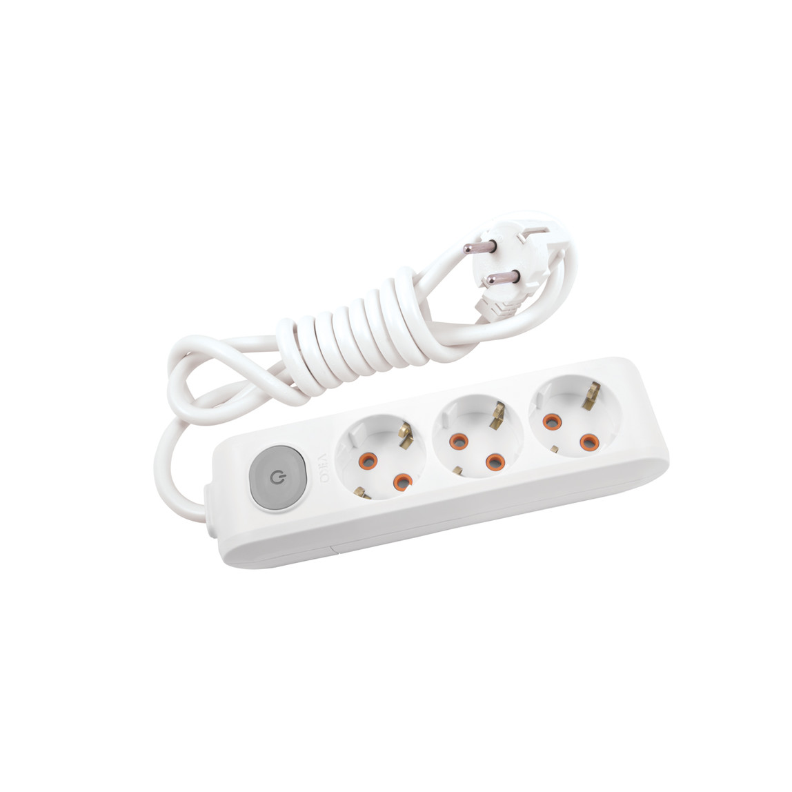    Viko Multi-Let 3'Lü Topraklı Kablolu Çocuk Korumalı 5 Metre Anahtarlı Priz Beyaz  