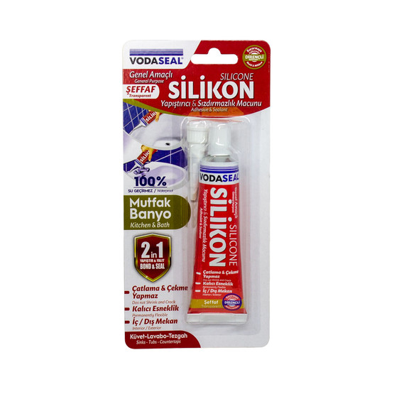 Vodaseal Silikon Şeffaf Tüp 50 ML       

