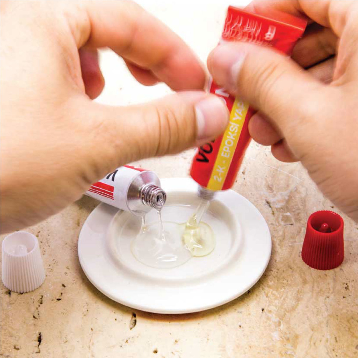    Vodabond 2K Rapid Epoxy Yapıştırıcı Şeffaf 30 GR 
 