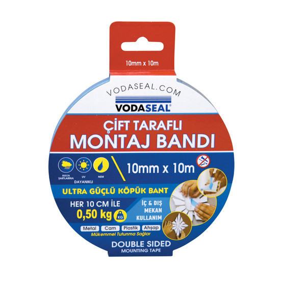 Vodaseal Çift Taraflı Montaj Bandı Beyaz 10MMX10M
