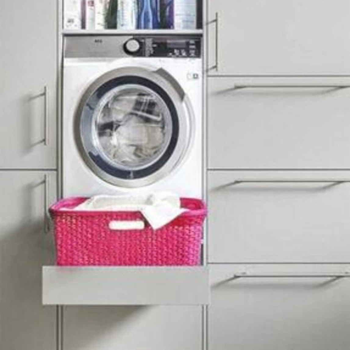    Saban Hasır Görünümlü Çamaşır Selesi 35lt Fuşya  