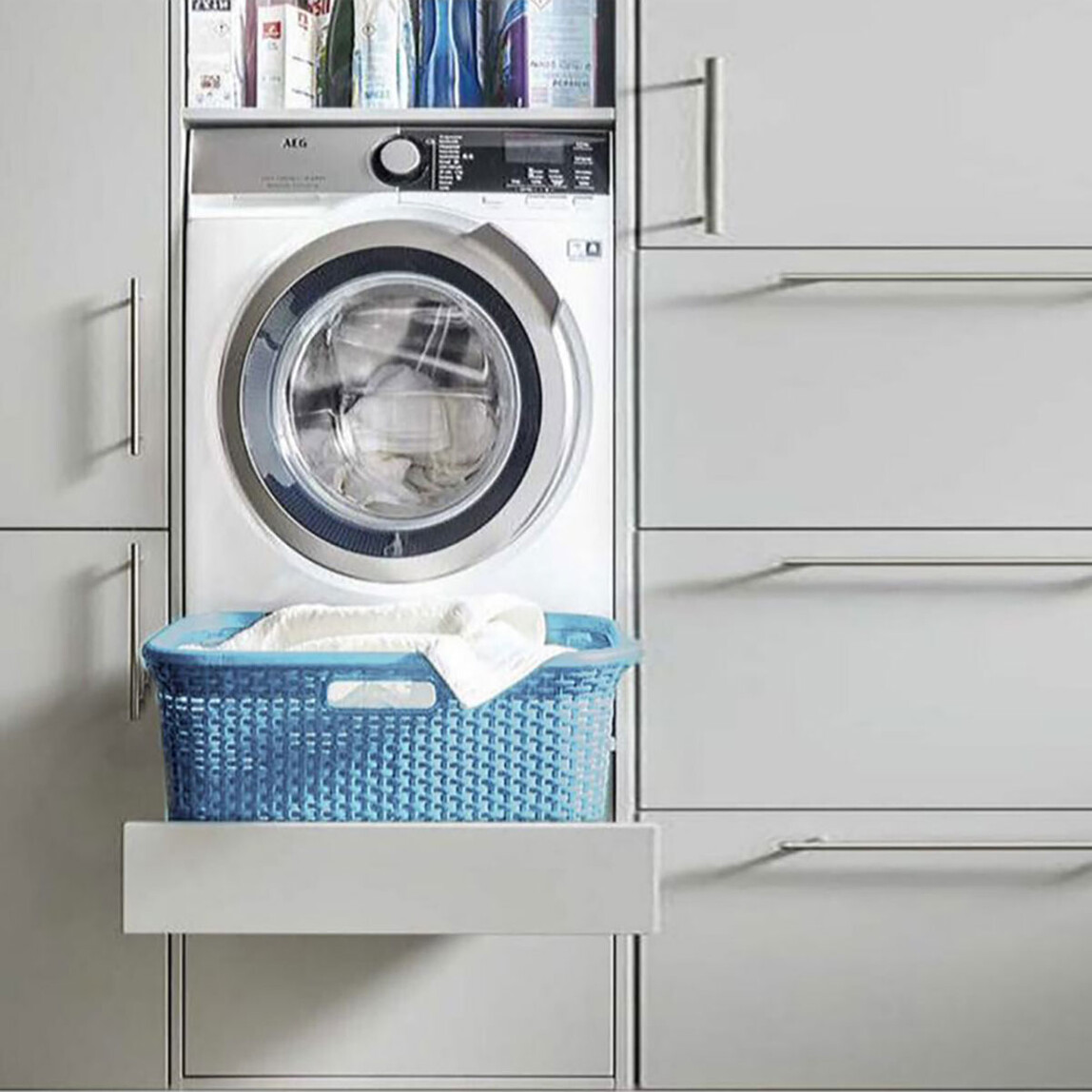    Saban Hasır Görünümlü Çamaşır Selesi 35lt Mavi  