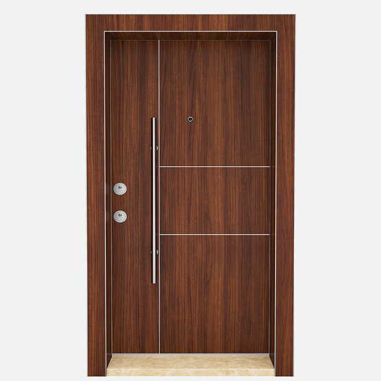 Ankara Çelik Kapı Kroma Mat Söke Ceviz Çelik Kapı