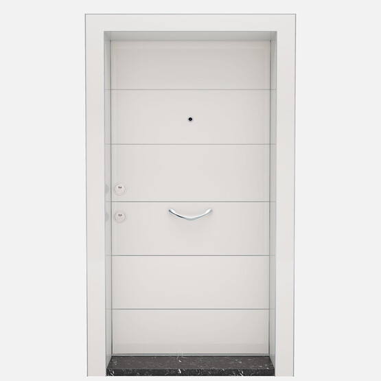 Ankara Çelik Kapı Kroma Mat Beyaz Çelik Kapı