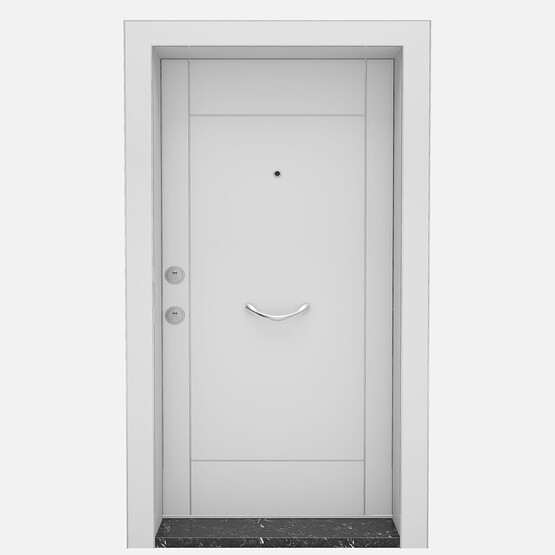 Ankara Çelik Kapı Kroma Parlak Beyaz C.Ceviz