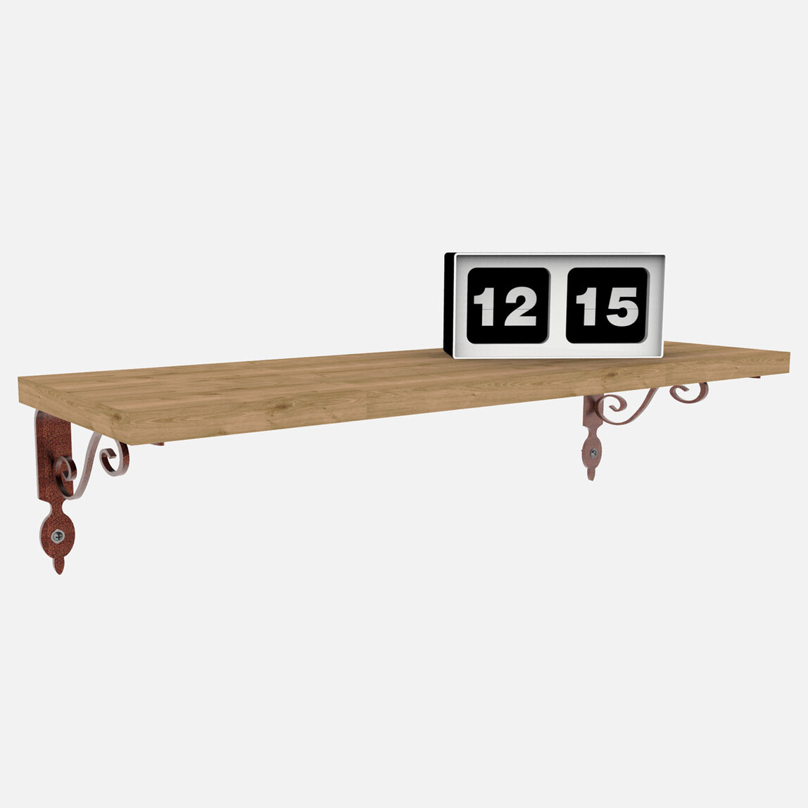    Endpa Retro Dikdörtgen Salon Dekoratif Raf Seti Sarı  