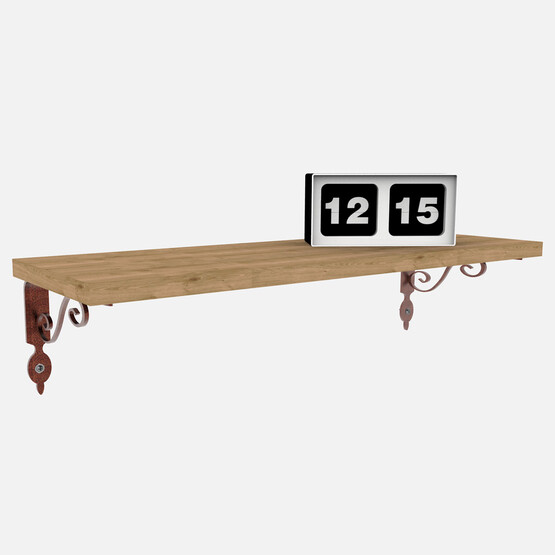 Endpa Retro Dikdörtgen Salon Dekoratif Raf Seti Sarı 