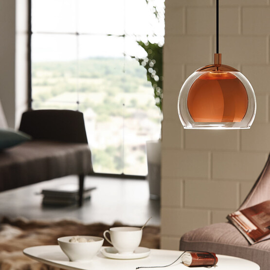 Eglo 94589 Rocamar Çelik Yuvarlak Tekli Modern Sarkıt Bakır  
