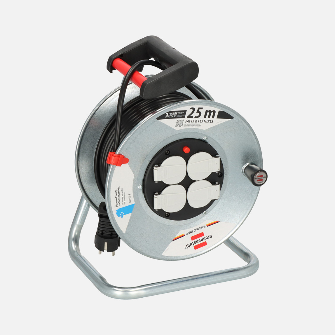    Brennenstuhl 3X1,5 25 Metre İç Mekan Kablolu Makara 