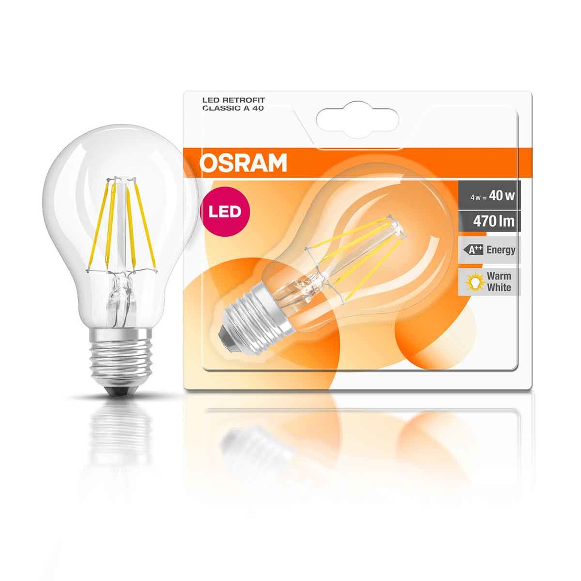    Osram Rf CLA 40 4 W Sarı Klasik E27 Duy Led Ampul   