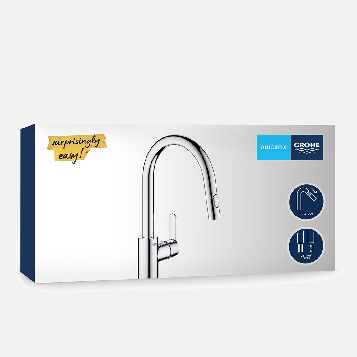    Grohe Get Spiralli Tek Kumandalı Eviye Bataryası  