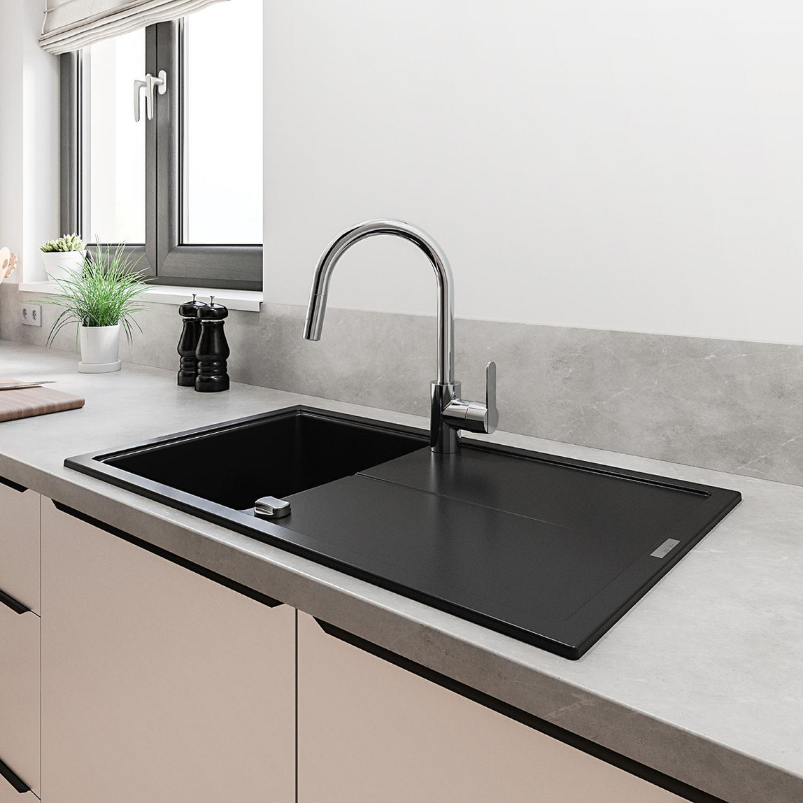    Grohe Get Spiralli Tek Kumandalı Eviye Bataryası  