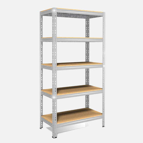 Anemos 5 Katlı Metal Raf 120x50x200 cm Gri