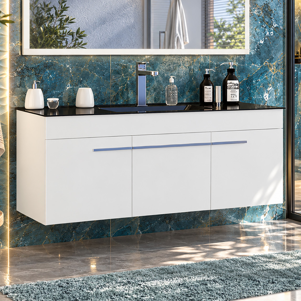    Polka Murano 120 cm Banyo Dolabı Alt Modül Beyaz 