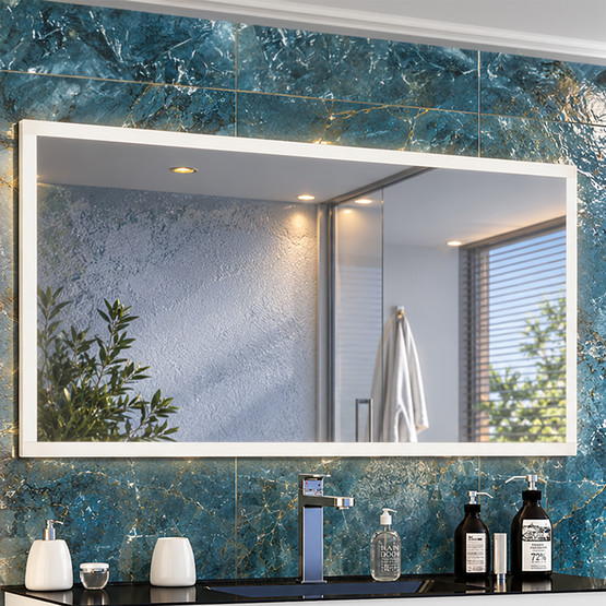 Polka Murano Aynalı 120 cm Banyo Dolabı Üst Modül Beyaz