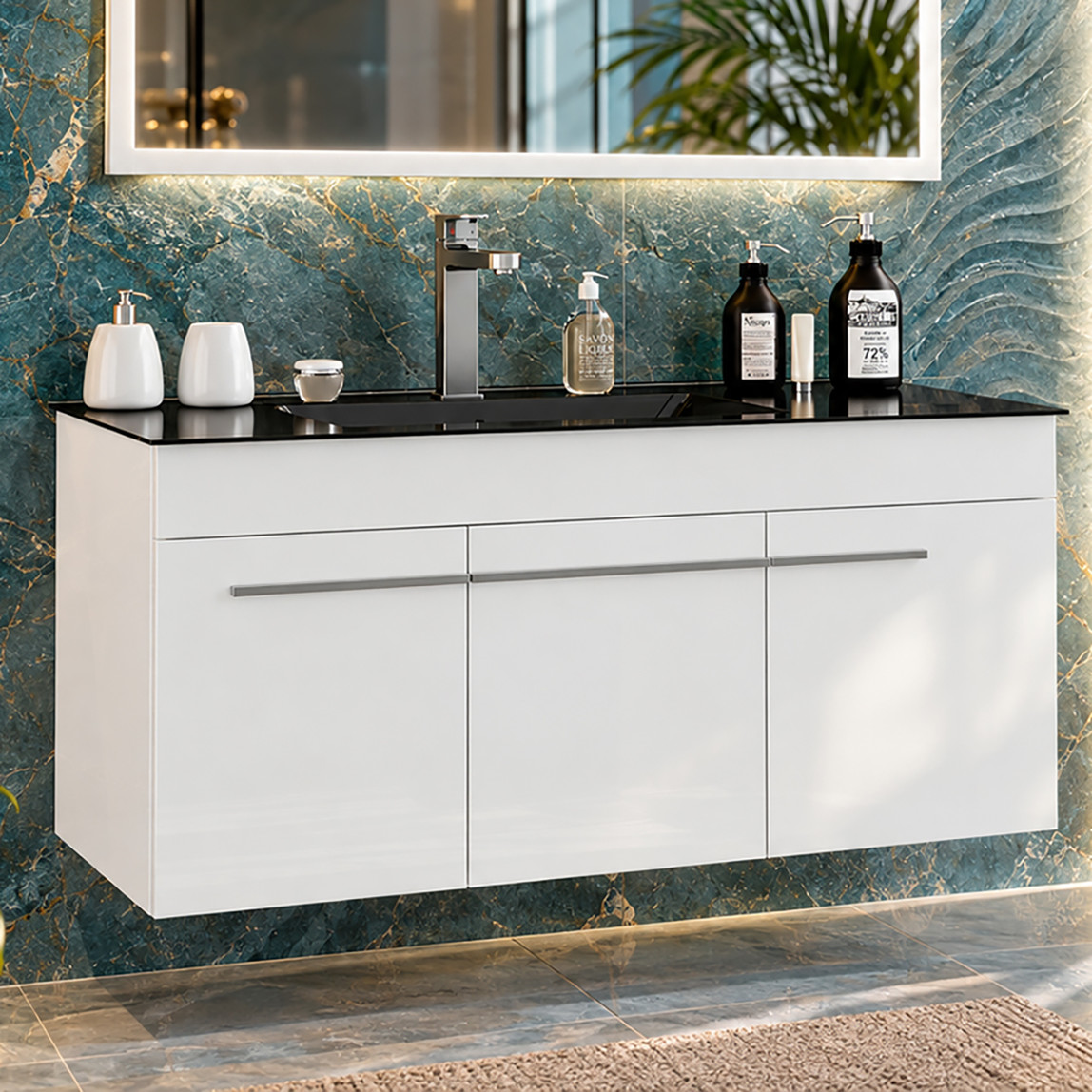    Polka Murano 100 cm Banyo Dolabı Alt Modül Beyaz 