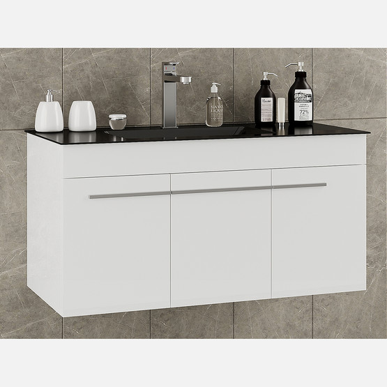 Polka Murano 100 cm Banyo Dolabı Alt Modül Beyaz