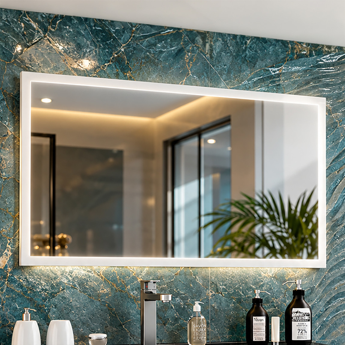    Polka Murano Aynalı 100 cm Banyo Dolabı Üst Modül Beyaz 