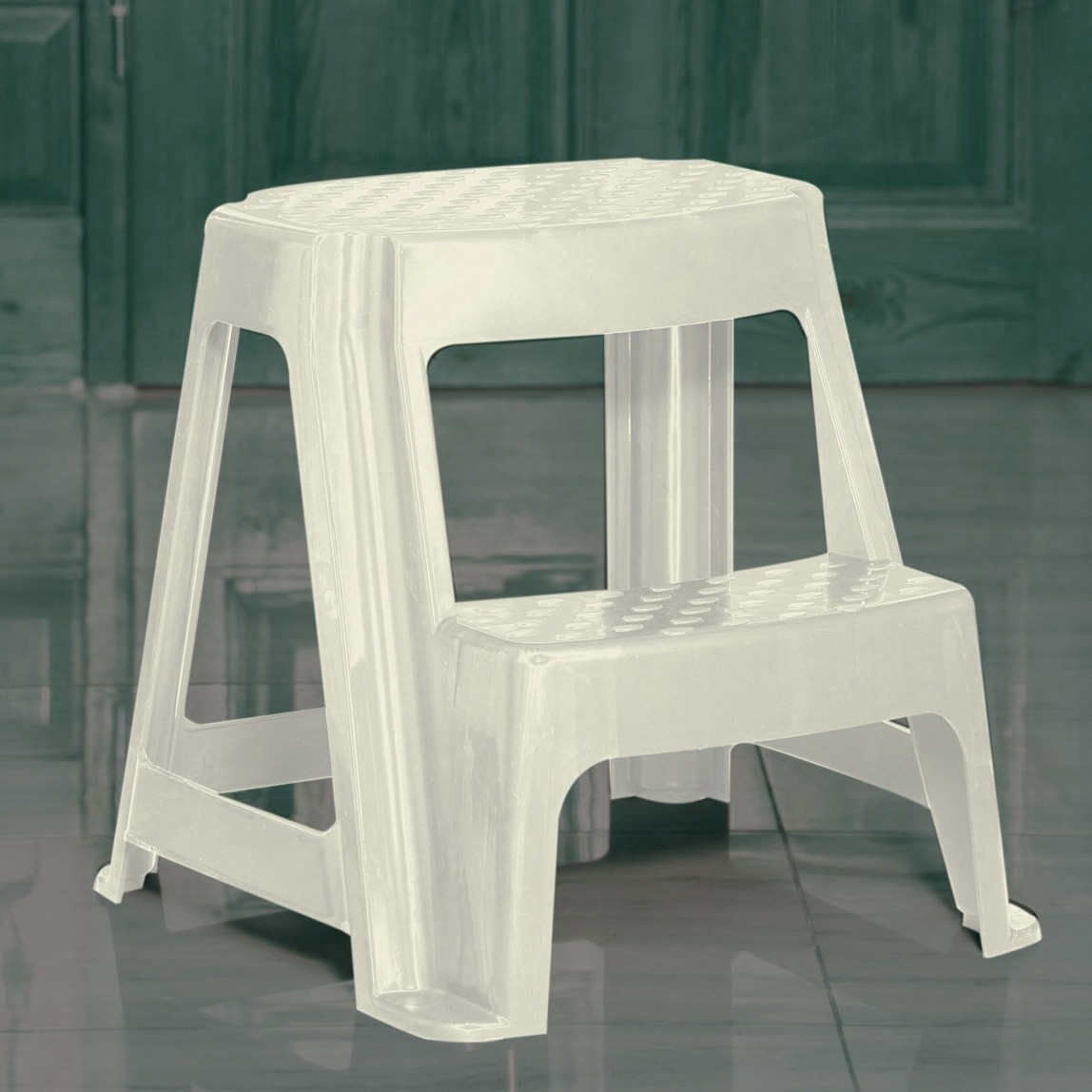   Saban Plastik 2 Basamaklı Beyaz Tabure  