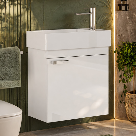 Polka Tiny 45 cm Banyo Dolabı Alt Modül Beyaz
