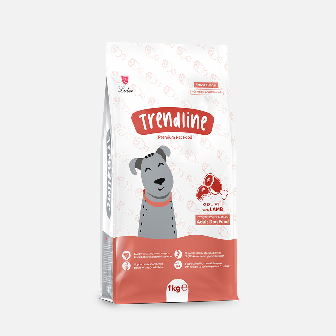    Trendline Dog Kuzu Etli Yetişkin Köpek Maması 1 Kg  