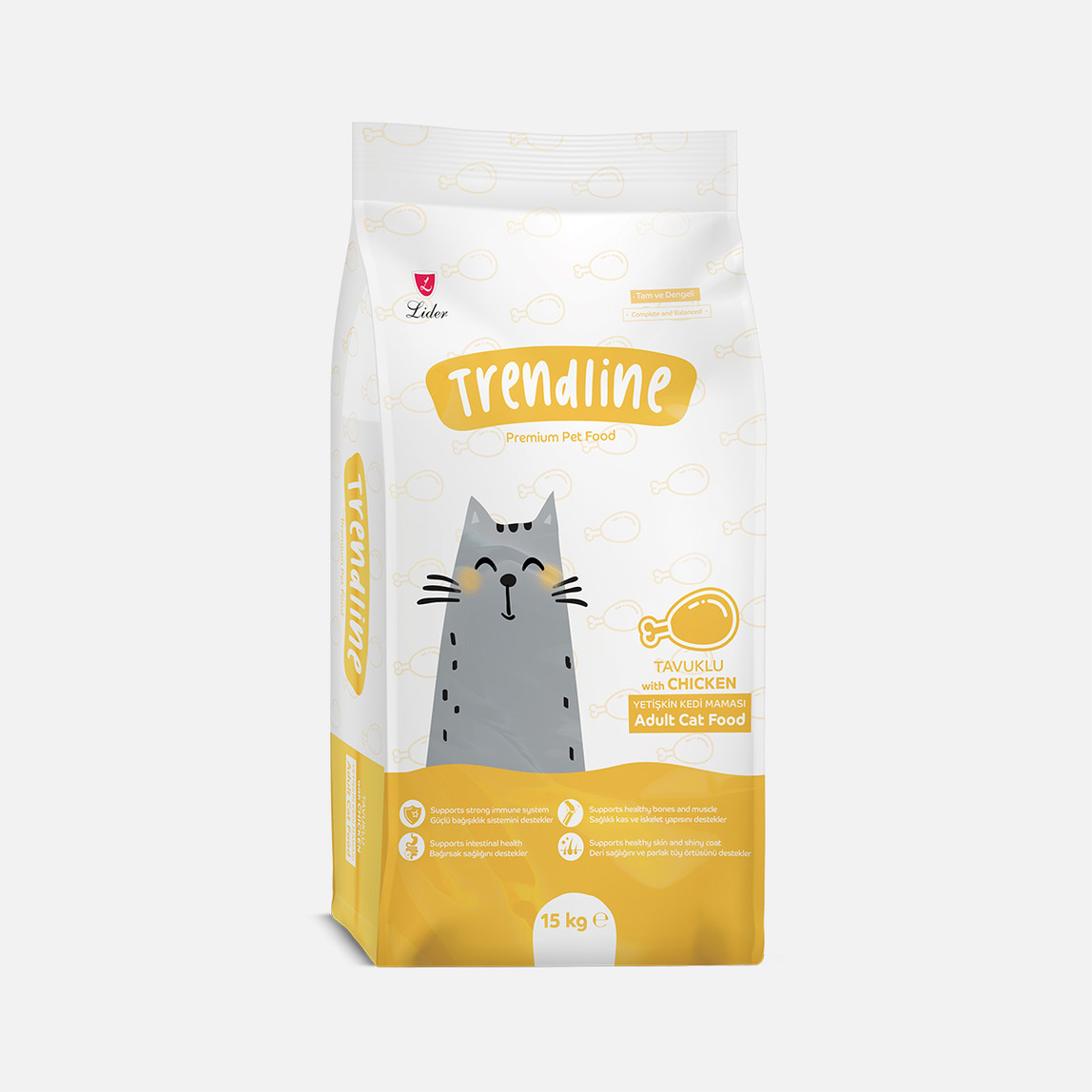    Trendline Tavuklu Yetişkin Kedi Maması 15 Kg  