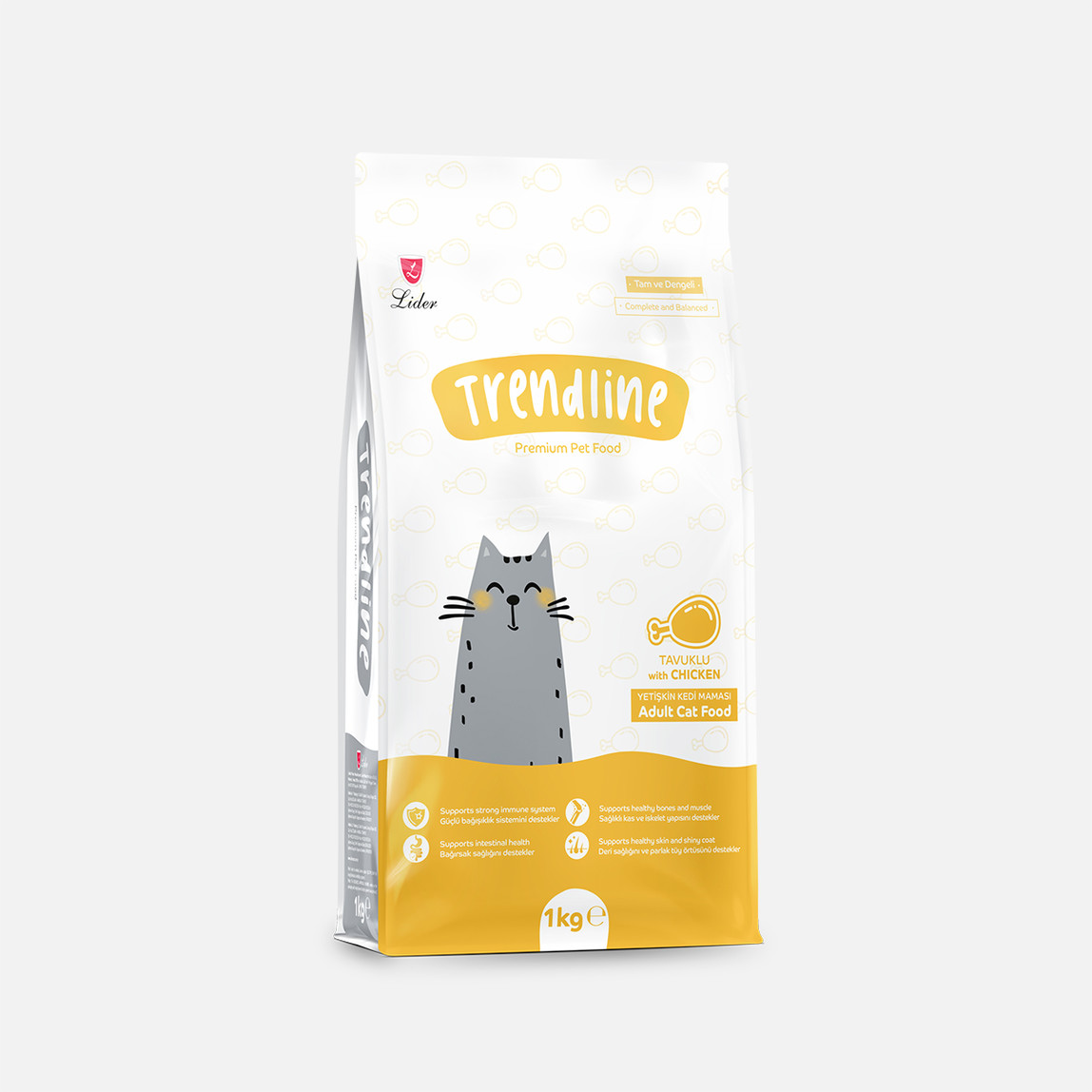    Trendline Tavuklu Yetişkin Kuru Kedi Maması 1kg  
