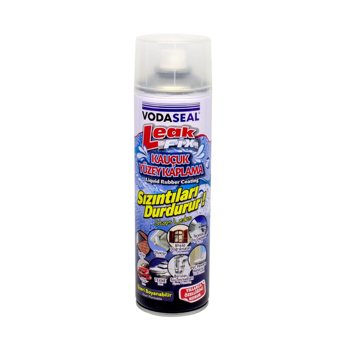    Vodaseal Leak Fix İzolasyon Spreyi Şeffaf Kauçuk 500ML 
 
