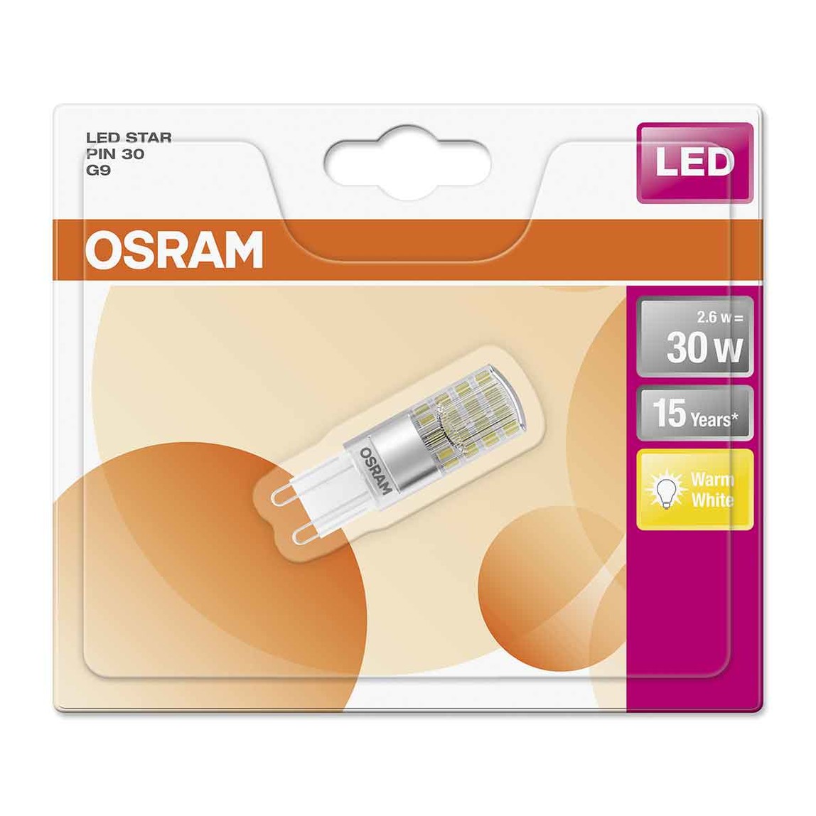    Osram 2700K 2.6 W Sarı Led G9 Duy Led Ampul   