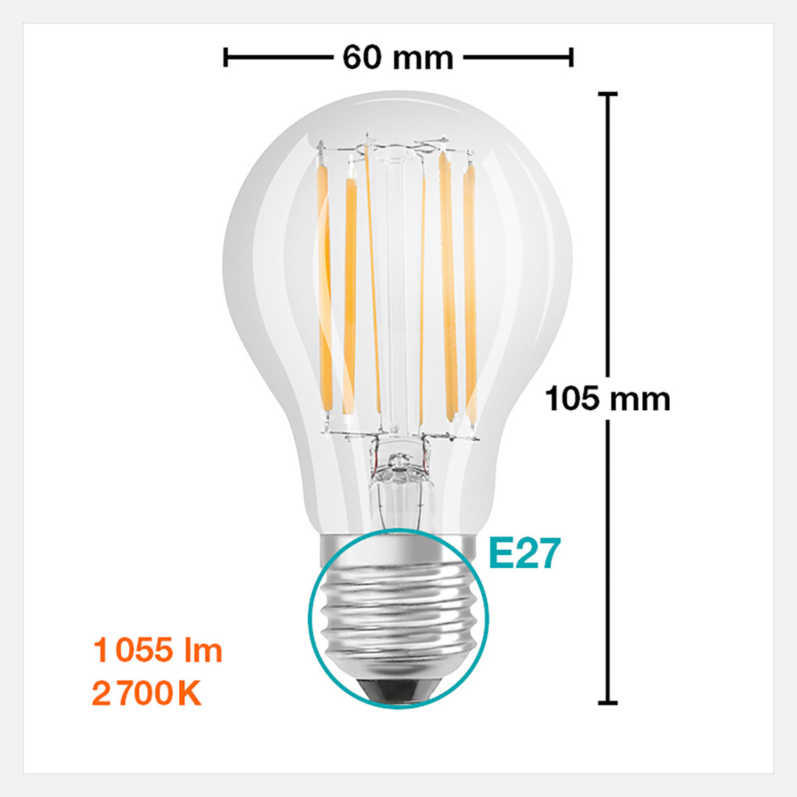    Osram Retrofit 7 W Sarı Klasik E27 Duy Led Ampul   