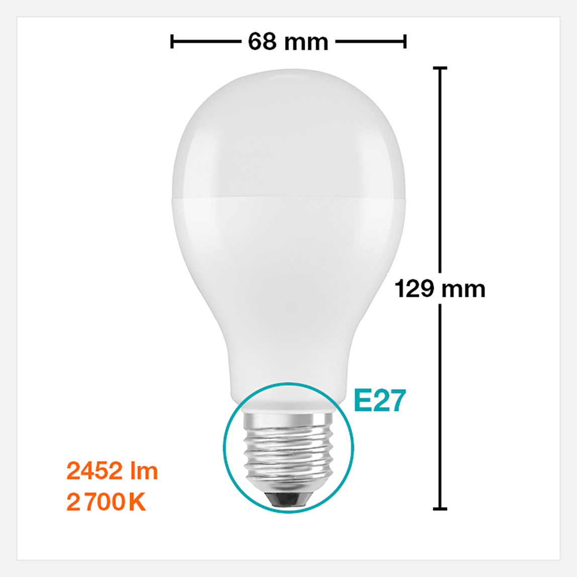    Osram A150 20 W Sarı Klasik E27 Duy Led Ampul   