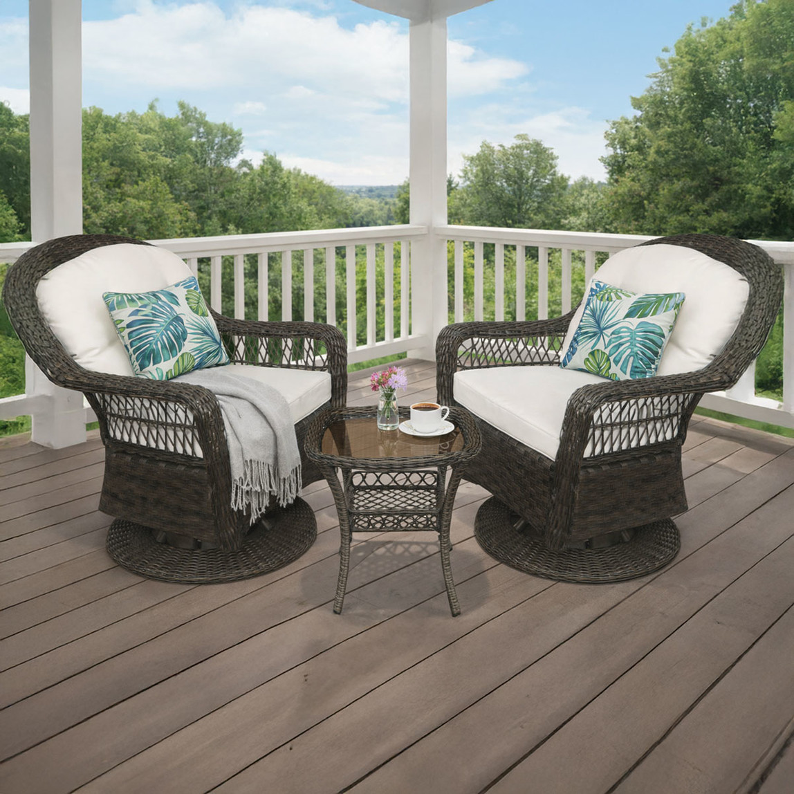    Sunfun Savannah Rattan Sallanan Koltuk Seti   