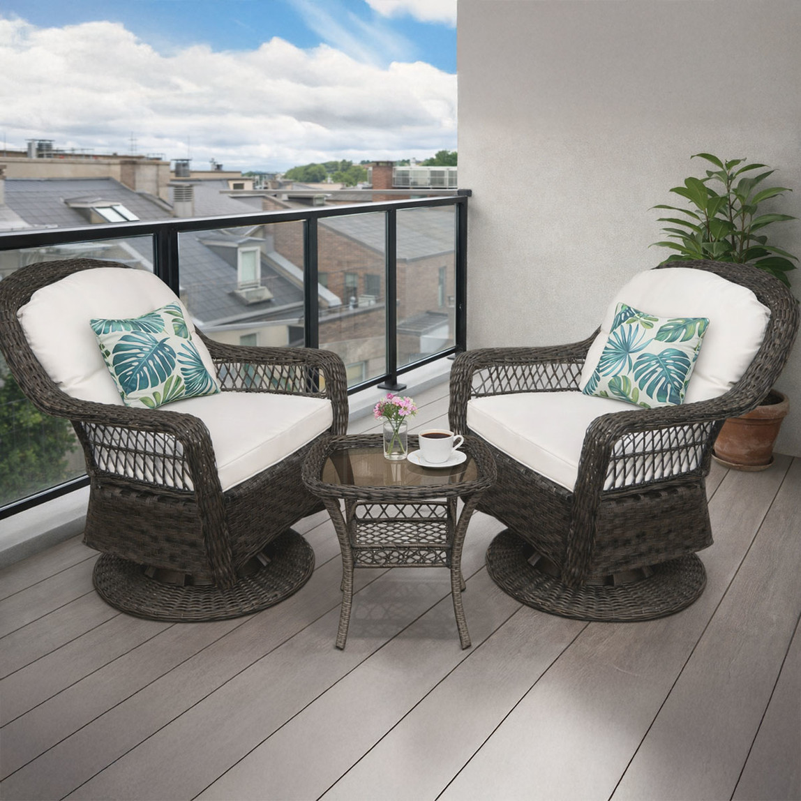    Sunfun Savannah Rattan Sallanan Koltuk Seti   