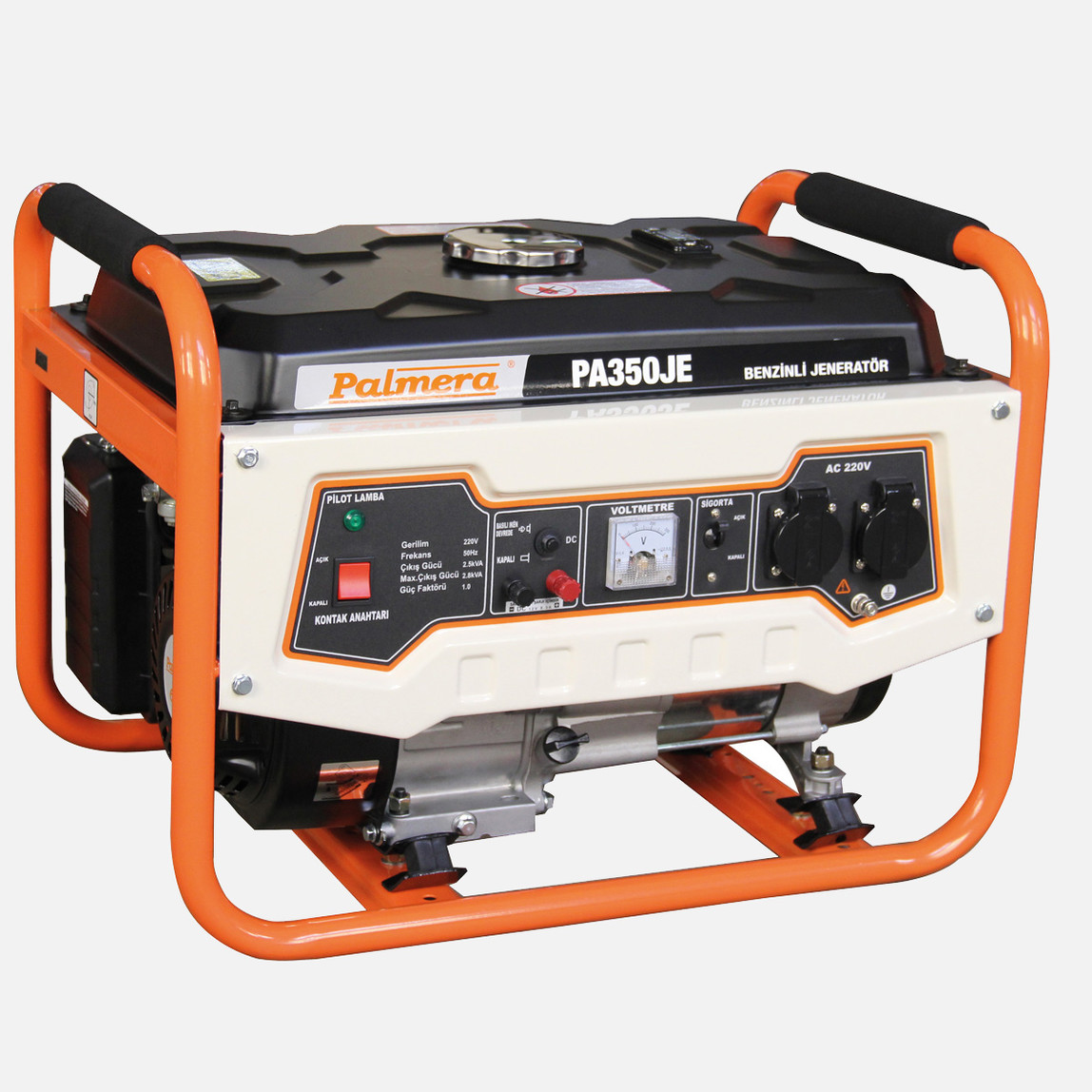    Palmera PA350JE 2,8 kVa Monofaze Benzinli İpli Jeneratör  