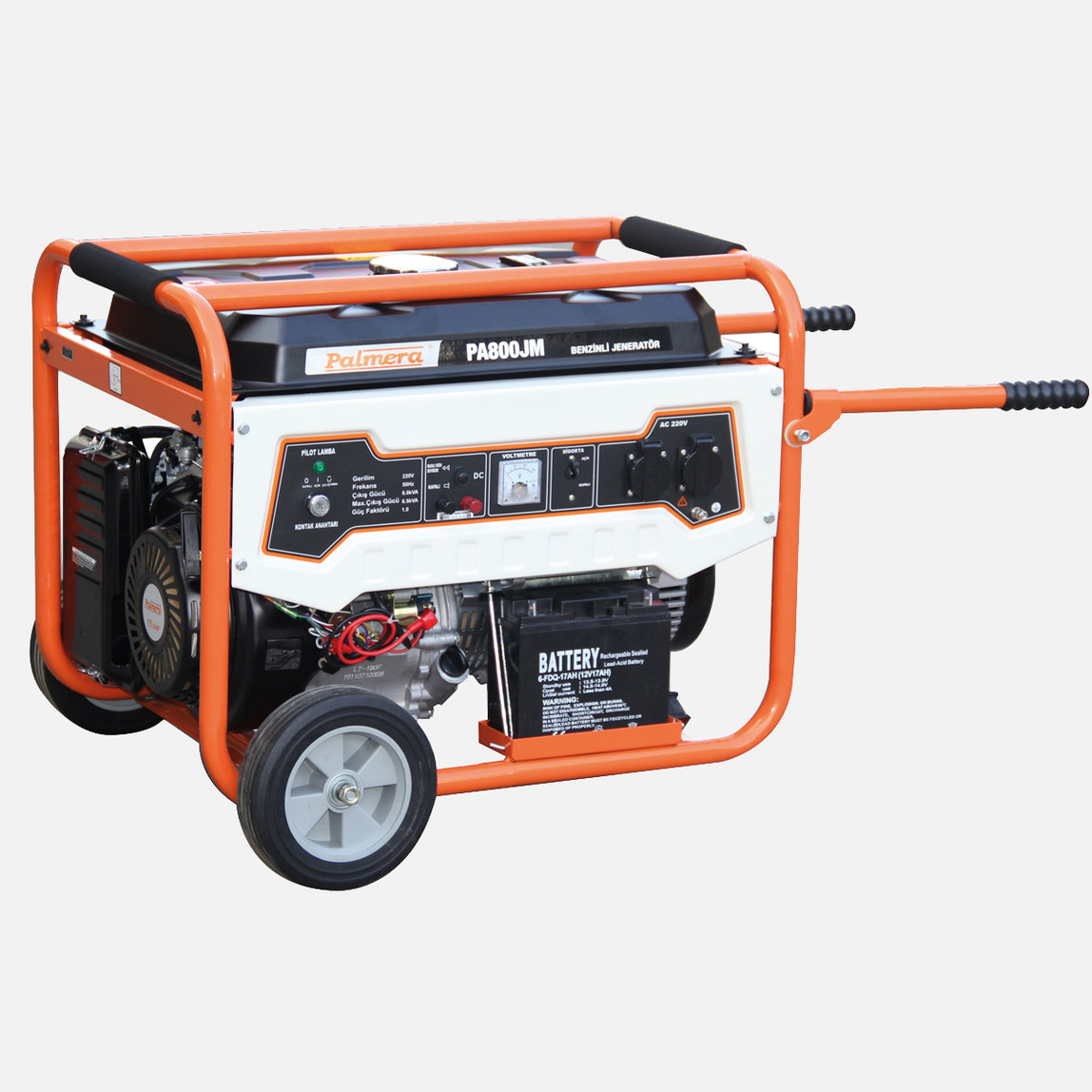    Palmera PA800JM 6.3 kVa Monofaze Benzinli İpli/Marşlı Jeneratör  