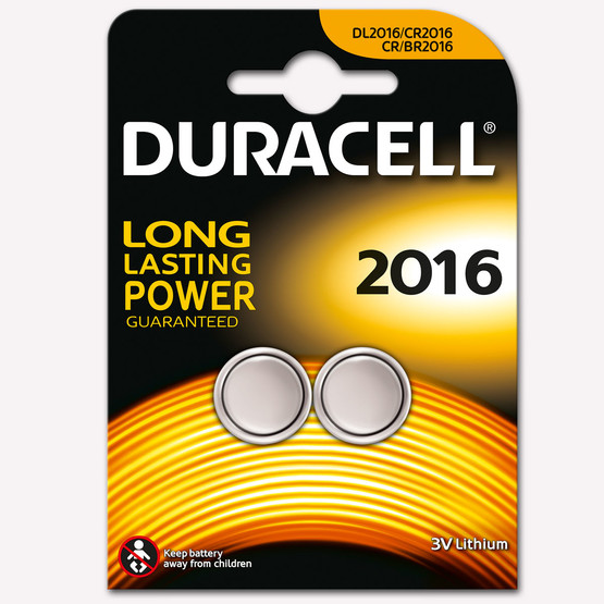Duracell CR2016 2'li 3 Volt Lityum Düğme Pil