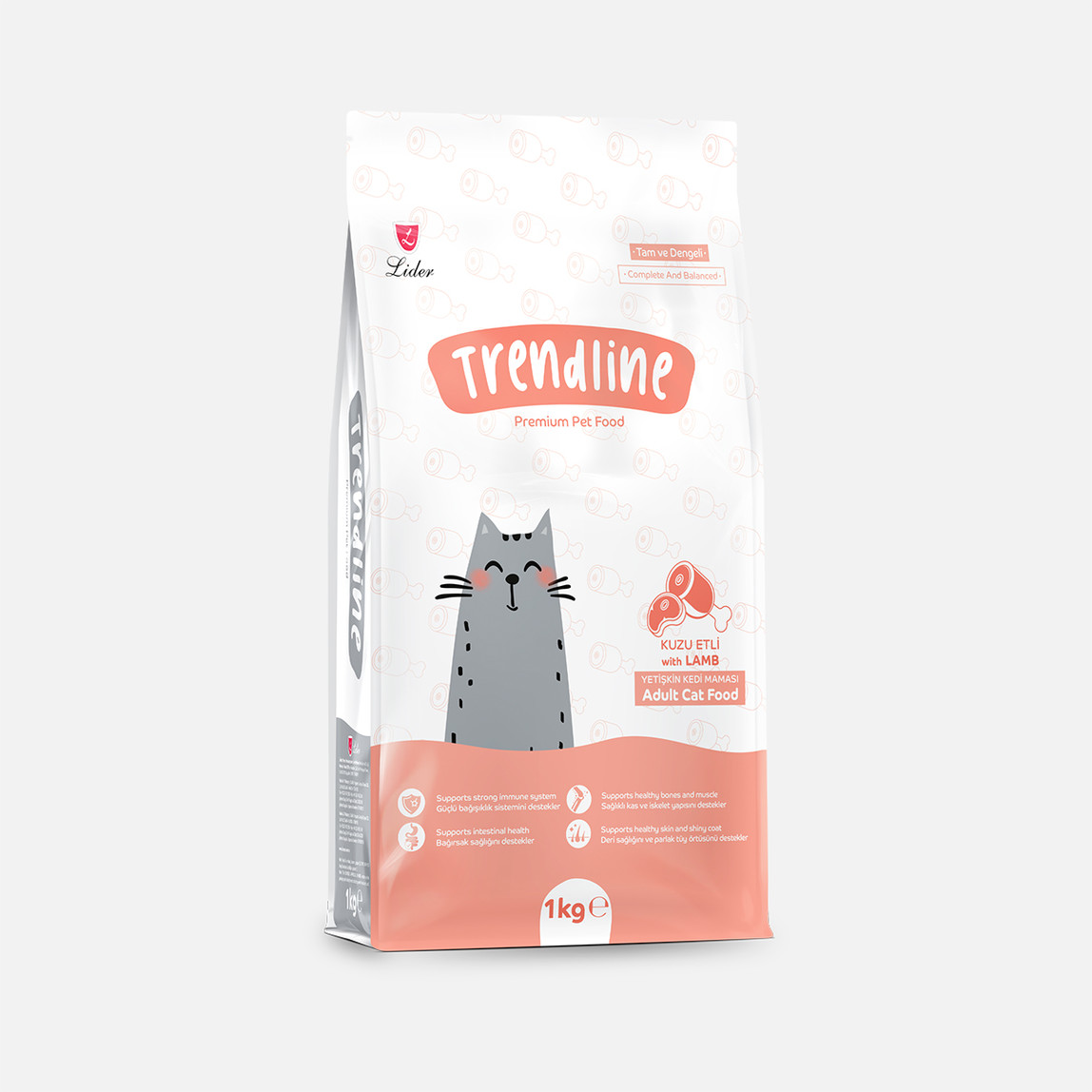    Trendline Kuzu Etli Yetişkin Kuru Kedi Maması 1 Kg  