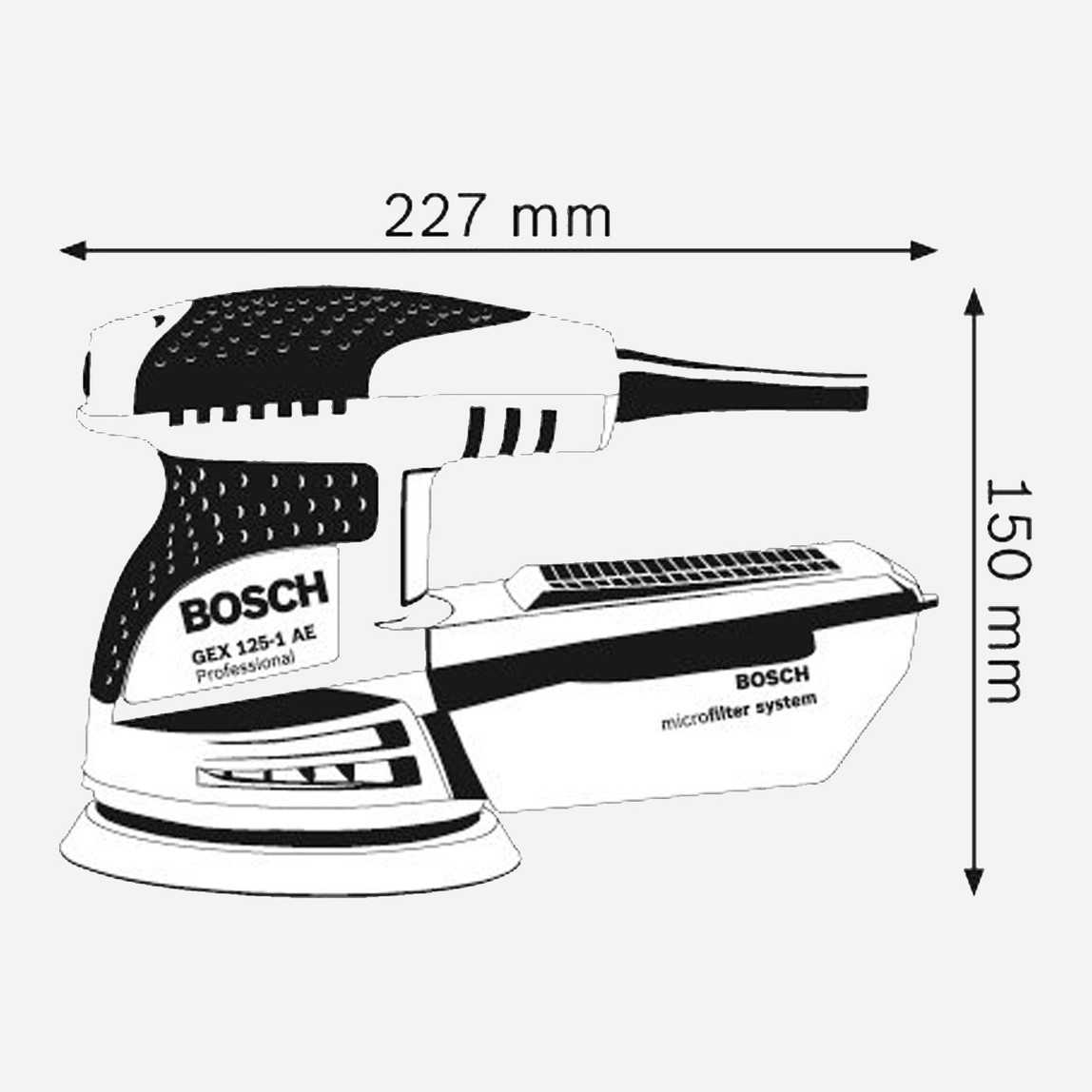   Bosch Profesyonel GEx-125-1AE Eksantrik Zımpara  