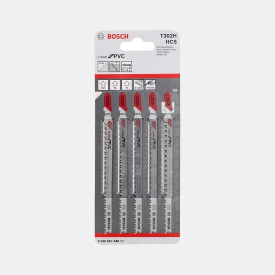 Bosch Dekupaj Testere Bıçağı Pvc İçin T302H  5'li