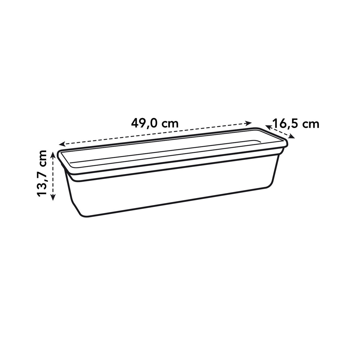    Elho Green Basics Balkon Saksısı Siyah 50 cm  