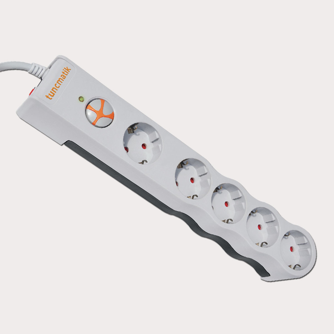    Tunçmatik Powersurge TSK6134 5'li 1050 Joule 1,5 Metre Enerji Koruma Prizi Beyaz   